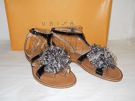 Unisa New Womens Jamila Black Sandals 6 M Shoes NWB - £45.79 GBP