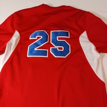 X-Grain Eagle Rams Basketball #25 Men's Red & White Sweatshirt Long Sleeve Sz S image 8