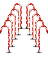 Dazzle Bright Set of 10 Christmas Candy Cane Pathway Markers Lights, 10.... - £30.65 GBP