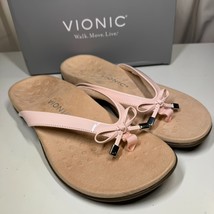 Vionic Bella Gold Cork Toe-Post Sandal Flip Flop Women&#39;s US Size 8 Wide ... - $99.00