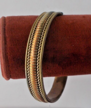 Vintage Burnished Metal Copper Open Cuff Bracelet Fashion Jewelry Unknow... - $5.93