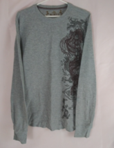 Rewire Men&#39;s Gray Pullover Long Sleeve Sword &amp; Dragon Design Shirt Size ... - $317.54 MXN