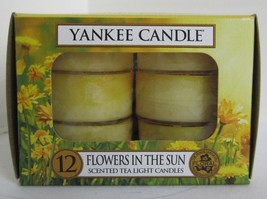 Yankee Candle 12 Scented Tea Light T/L Box Candles FLORAL Flowers in the Sun - £16.77 GBP