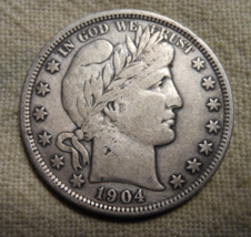 1904-P Barber Half Dollar 90% Silver High Grade - £166.46 GBP