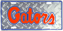 University of Florida Gators Collegiate Embossed Diamond Metal License Plate - £5.55 GBP