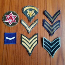 Lot Of Eight Miscellaneous Military Shoulder Patches Stripes Eagle Star A - £7.66 GBP
