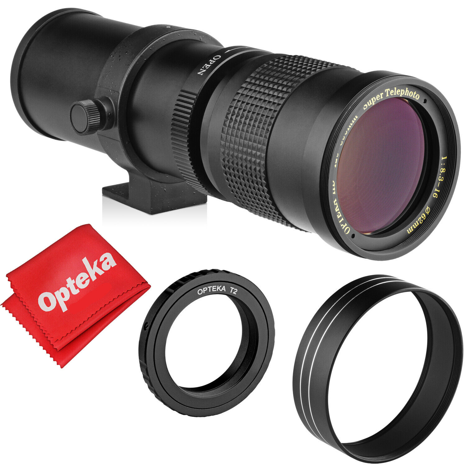 Opteka 420-800mm f/8.3 Telephoto Zoom Lens for Nikon D610 D600 D500 D300 D200 - £109.29 GBP