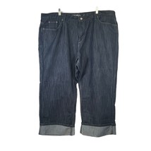 Merona Womens Size 24W Crop Cuffed Denim Stretch Jeans NWT - £10.86 GBP