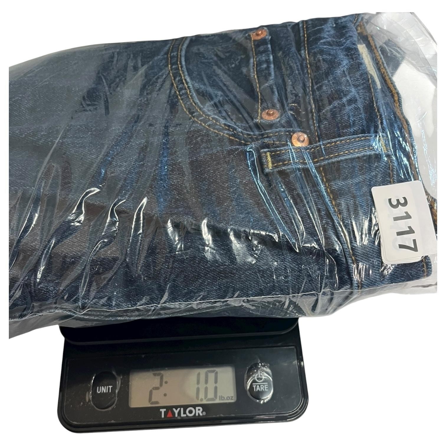 Levis Jeans Womens 32 Blue Ribcage Bell High Rise Flare Wide Leg Denim 70s Boho Item image 13