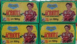 4X LA ANITA ANNATTO SEASONING WITH HABANERO ( ACHIOTE ) 4 OF 110g EACH F... - $23.75