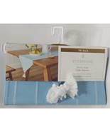 Everhome Woven Stripe Table Runner, Blue Size 14&quot; x 90&quot; - $472.60 MXN