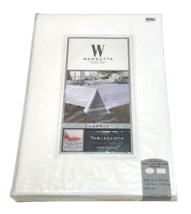 Wamsutta Classic Tablecloth 52&quot; x 70&quot; 100% Cotton White Stain Resistant - $23.76