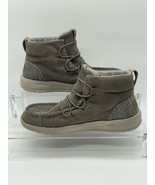 Hey Dude Eloise Recycled Leather Ankle Booties Boot Womens 6 Fossil Beige - $28.04