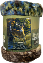 American Heritage Plush Raschel Throw 50x60 [Deer Prance] - £21.14 GBP