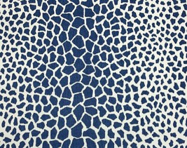 Brunschwig &amp; Fils Jiraffa Indigo Blue Leopard High End Fabric By The Yard 54&quot;W - £68.46 GBP