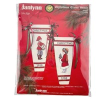 Janlynn Christmas Cross Stitch Chimney Stocking Boy or Girl 6.5 x 13 in. - £18.92 GBP