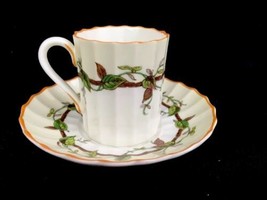 Royal Worcester Florence Demitasse Cup Saucer Reproduction Of Early Item T1 - $23.33