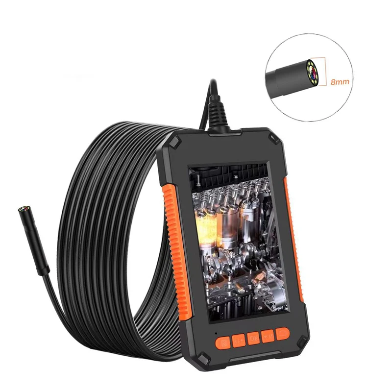 P40 Industrial Endoscope Camera 1080P 4.3&quot;IPS 8mm Single&amp;Dual Borescope With 8LE - £122.67 GBP