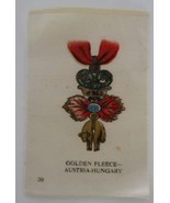 1910&#39;s Tobacco Silk Order of The Golden Fleece Austria-Hungary Medal - $187.01 MXN