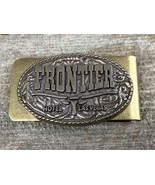 VTG FRONTIER HOTEL LAS VEGAS MONEY CLIP BRASS MEDALLION SOUVENIR - £7.68 GBP