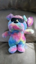 TIE-DYE BEAR Brand New Plush NWT Stuffed Animal w Tags 12&quot; SUGAR LOAF Co... - $149.98 MXN