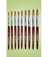 Sophia kolinsky Acrylic Nail Brush Pure Kolinsky Hair Round Shape Redwoo... - $24.43 CAD+