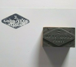 Goodyear Tires Letter Press Printer Block Ink Stamp Vintage Wood And Metal - £15.45 GBP