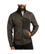 CANADA WEATHER GEAR Men&#39;s Full Zip Up Techno Fleece Sweater Large Black ... - $49.39