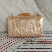New Fashion Designer escent Acrylic Bags Elegant Women Messenger Bag Solid Eveni - £40.67 GBP