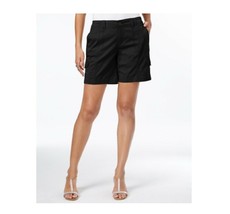 Style &amp; Co Womens 6 Black Elastic Waist Pull On Mid Rise Cargo Shorts NW... - £9.28 GBP