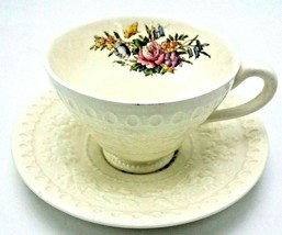 Wedgwood Wellesley Tintern AL9460 Taza y Platillo Par - £8.49 GBP