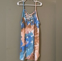 Bibi American Tie Dye Strappy Chest Tank NWT Red, Blue, Pink, White Small - £22.03 GBP