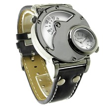 New elegant russian aviator pilot army military dual time quartz men wrist watch - £22.54 GBP