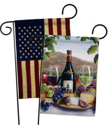 Red &amp; White Wine - Impressions Decorative USA Vintage - Applique Garden ... - £24.75 GBP