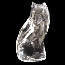 Val St Lambert Crystal Giftware Fox Figurine Art Sculpture Signed De Souza Clear - £44.56 GBP
