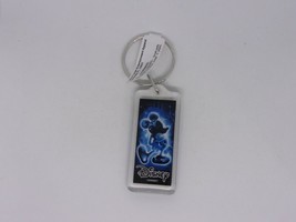 Disney Mickey Mouse Castle Background Electric Energy Blue Keychain Souvenir A+ - £9.78 GBP
