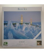 MI Puzzles Blue Ice Mackinac Bridge 1000 Pieces Mackinaw Straits Michiga... - £21.13 GBP