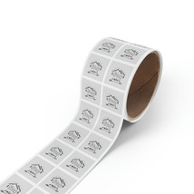 Durable Glossy Square Sticker Label Rolls, 1&quot;x1&quot; or 2&quot;x2&quot;, BOPP Material... - £67.16 GBP+