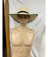 PANAMA JACK WOMEN&#39;S PAPER BRAID SUN HAT BLACK ONE SIZE BRAND NEW - $27.99