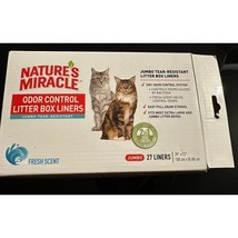 Lot of 2 Nature’s Miracle Odor Control Litter Box Liners JUMBO 27 Liners... - €16,54 EUR