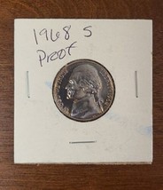1968-S 5C (Proof) Jefferson Nickel With Beautiful Toning  - £4.64 GBP