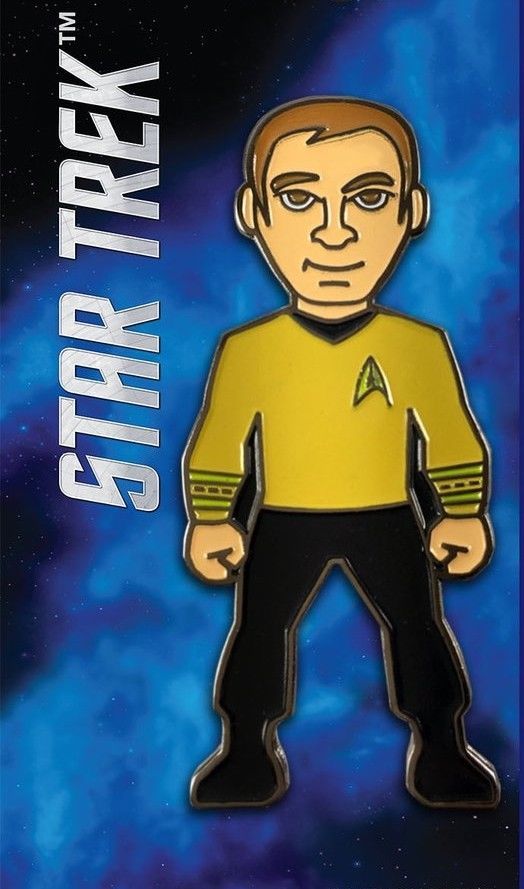 Primary image for Classic Star Trek TV Series Captain Kirk Standing Figure Metal Enamel Pin UNUSED