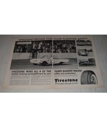1960 Firestone Tires Ad - Joe Weatherly, Jack Smith, Jim Rathmann, Bobby... - £14.54 GBP