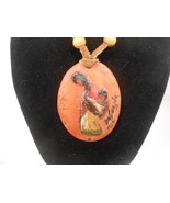 Vintage 1974 DeGrazia  Hand Painted Necklace Mother &amp; Child Authorized Rare - £55.02 GBP
