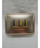 *Empty Tin* Mamma Says Biscotti With A Message For You Tin 5&quot; X 1 1/2&quot; X... - $443.08 MXN