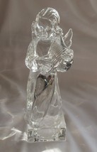 Vtg Mikasa Lead Crystal Angel Playing Harp Figurine Herald Collection Germany - £15.69 GBP