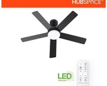 HDC - Carley 52 in. Integrated LED Indoor Matte Black Smart Ceiling Fan - $148.49