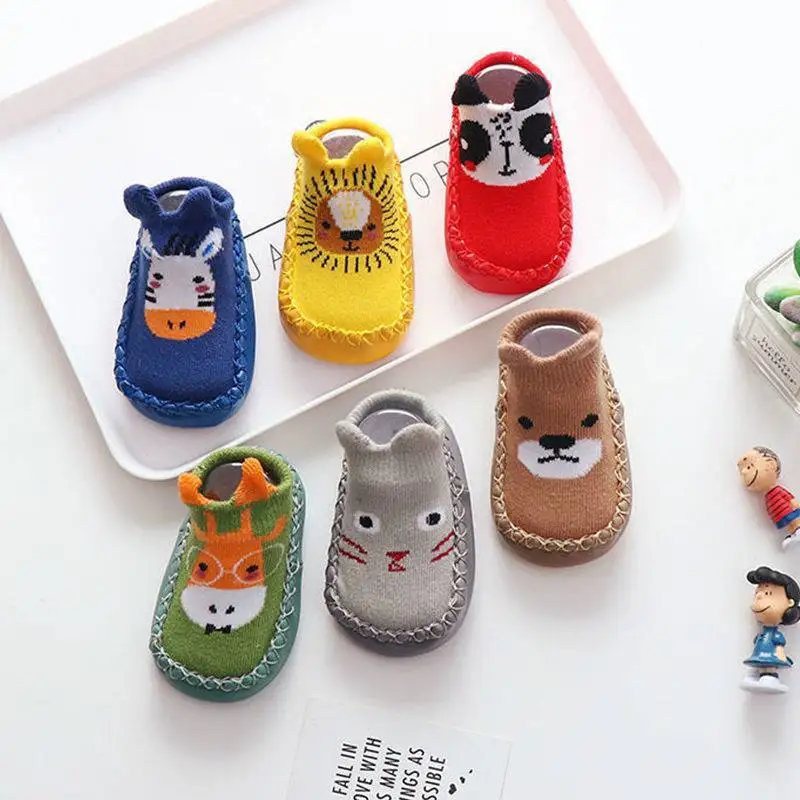 Ashion cartoon animal infant girls boys anti slip socks slipper soft comfortable casual thumb200