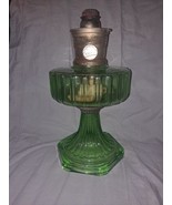 Aladdin Cathedral Oil Kerosene Lamp Green B-108 Vaseline Model B Burner - £110.90 GBP