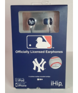New York Yankees Earphones iHip MLB Offically Licensed iPod iPhone Wired... - £8.53 GBP